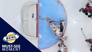 Must See Moment: Mathieu Caron clears the puck out of mid-air off the goal line