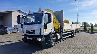 IVECO EUROCARGO 180E25 / CON BARANDAS - 7,3 M / HIDROGRÚA HYVA HIDROGRÚA HB 150 / MAX