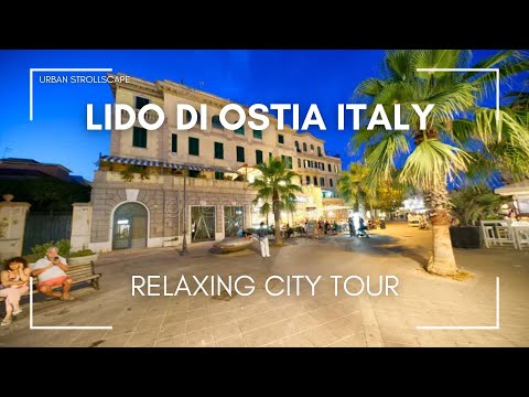 Lido di Ostia Italy Walking Tour | Relaxing 4K Seaside Walk with Calming Music