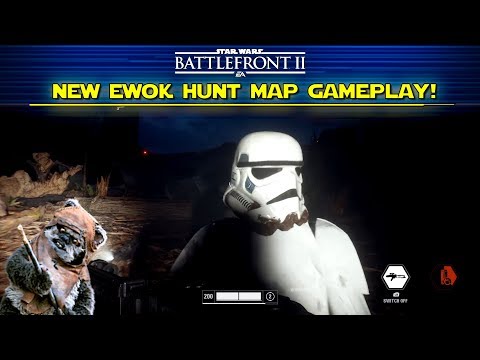 Star Wars Battlefront 2 - New Ewok Hunt Map Gameplay!