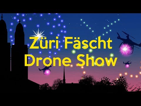 Züri Fäscht Drone Show by Powernewz (filmed with a Huawei Mate 20 Pro)