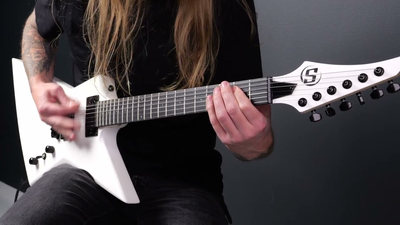 S by Solar EB4.6W Electric Guitar w/Gigbag - White Matte