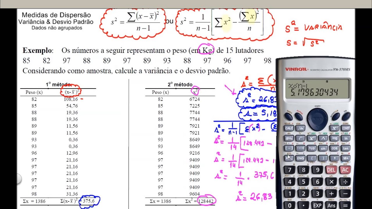 Variância e Desvio Padrão