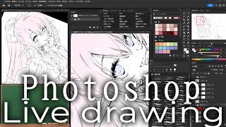 Live Drawing～白紙～ラフメイキング～構図2枚完成・ラフ未完