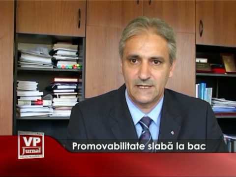 Promovabilitate slaba la bac