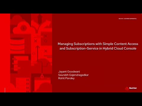 Managing Subscriptions with Simple Content Access and Subscription-Service in Hybrid Cloud Console