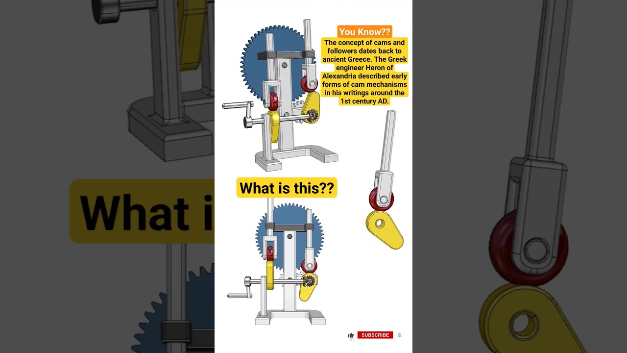 Amazing Cam Follower Mechanism: Watch It in Action! #mechanism  #engineering  #3ddesign