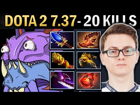 Slardar Gameplay Miracle with Silveredge and 20 Kills - Dota 2 7.37
