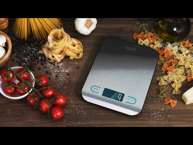 Küchenwaage Cecotec CookControl 8000 Edelstahl Extraplatt LCD 5 kg 1 g video