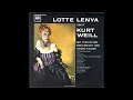 Lotte Lenya - Moritat (Lotte Lenya Singt Kurt Weill, 1955), vinyl album, A1