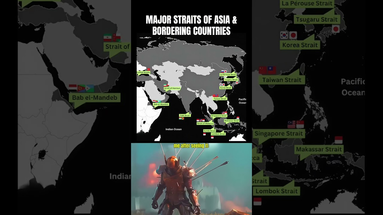 🌊 Major Straits of Asia 😳🔥