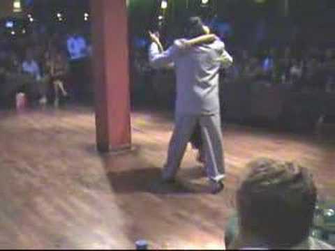  Maria Plazaola  and  Andres Laza Moreno  are  dancing  to  the  tango  "  Despues  "