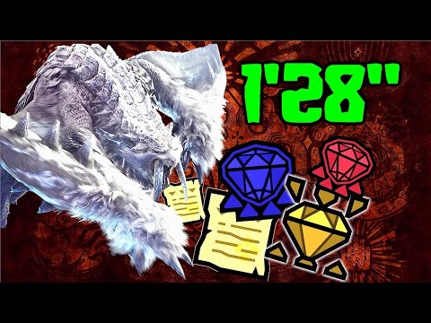 Frostfang Barrioth in 1'28'' | Gold Melding Tickets Event Quest | MHW Iceborne