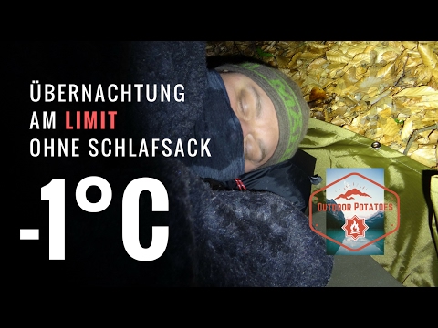Übernachtung am LIMIT ohne Schlafsack bei -1°C