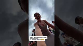 Cardio gym aboard amsc Cruises 💪 with msc friend solar girl  dallas #cardiohiit #msccruises