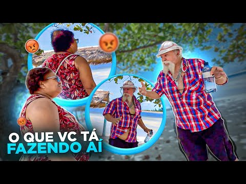 DONA ZAZA PEGOU LUIZ DO SOM NO FLAGRA NA PRAIA DE MANGUE SECO | LUIZ DO SOM