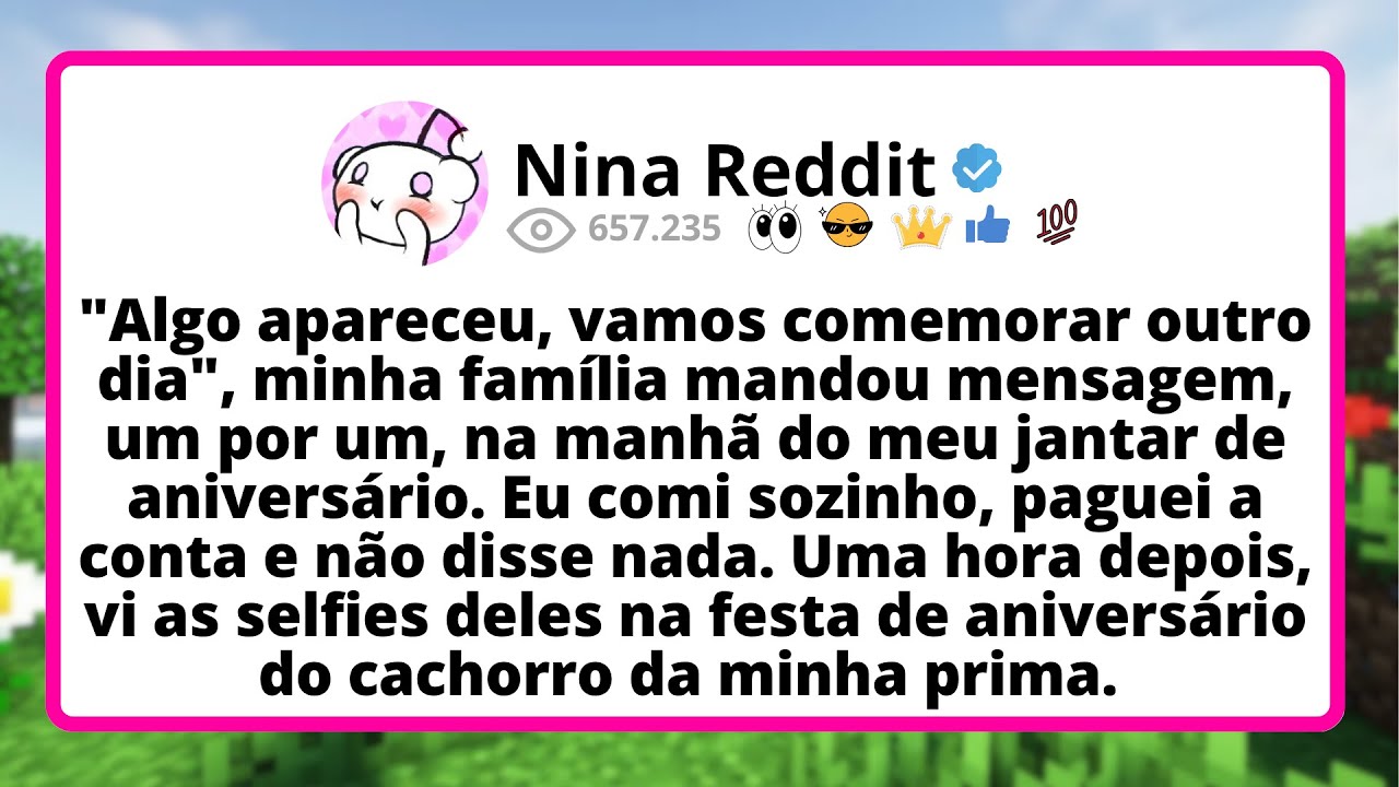 "Algo APARECEU, vamos comemorar outro dia", MINHA família mandou MENSAGEM, um por um...