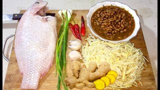 Fried Fish Ginger - Asian Food Recipes, Cambodian food Cooking, Village Food Factory
