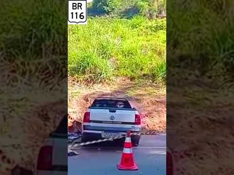 Acidente na BR 116 em Santa Bárbara do Leste MG.