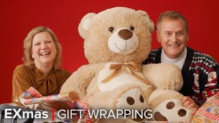 Michael Hitchcock and Kathryn Greenwood Compete in the EXmas Gift Wrapping Challenge