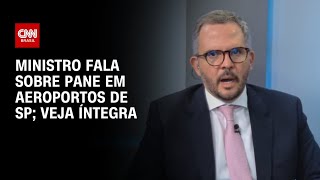 Vídeo: Possível vazamento de gás causou pane técnica em SP, diz ministro de Portos e Aeroportos | LIVE CNN
