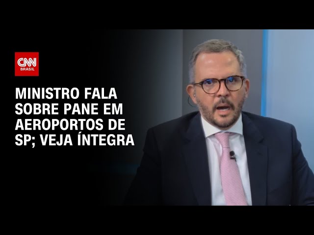 Possível vazamento de gás causou pane técnica em SP, diz ministro de Portos e Aeroportos | LIVE CNN