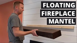 How to Make Wooden Fireplace Mantel | DIY Floating Mantel #WoddenMantel #FireplaceMantel