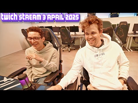 GM Magnus Carlsen and GM Fabiano Caruana FULL STREAM 3 April 2025
