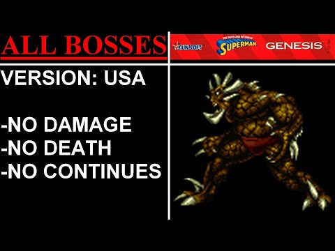The Death and Return of Superman [USA] (Sega Genesis) - (All Bosses)