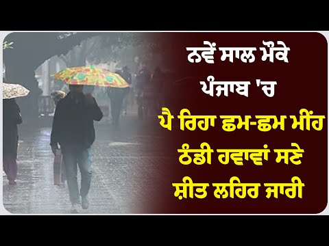 ਨਵੇਂ ਸਾਲ ਮੌਕੇ ਪੰਜਾਬ 'ਚ ਪੈ ਰਿਹਾ ਛਮ-ਛਮ ਮੀਂਹ, ਠੰਡੀ ਹਵਾਵਾਂ ਸਣੇ ਸ਼ੀਤ ਲਹਿਰ ਜਾਰੀ !