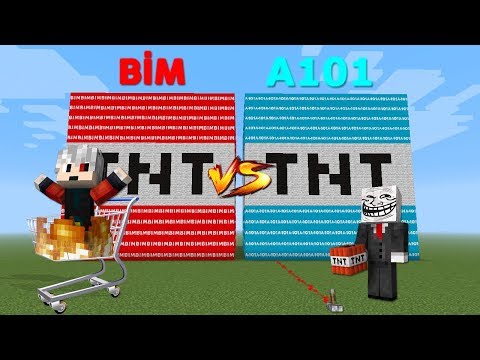 BİM VS A101 TNT ŞANS BLOKLARI - Minecraft