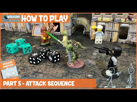 HOW TO PLAY WEEKEND WARRIORS - Part 5 Attack Sequence, Damage, Line Of Sight & Cover - Skirmish Game