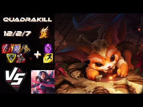 TOP Gnar vs Irelia [QUADRAKILL] - EU Grandmaster Patch 14.23