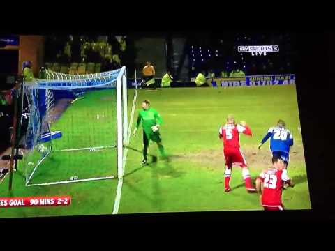 Ryan Cresswell reaction to Ben Reeves' goal