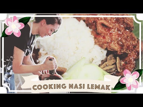 Nasi Lemak Cookery Challenge and Recipe // Jessie & Claud // Malaysia Travel Vlog [CC]
