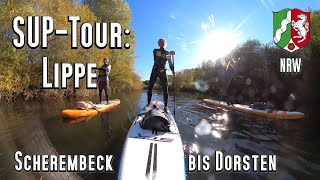 SUP-Tour: Lippe 13,5km Rundtour über den Wesel-Datteln-Kanal. Schermbeck bis Dor