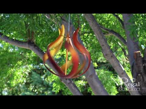 12298 Hanging Wind Spinner - Copper Flame