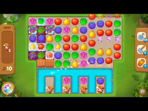 Gardenscapes Area 9 Day 1 Hard Level 1897 - No Boosters Or Hacks