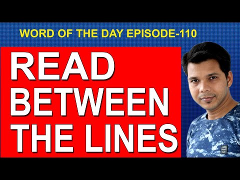 READ BETWEEN THE LINES || WORD OF THE DAY EPISODE-110