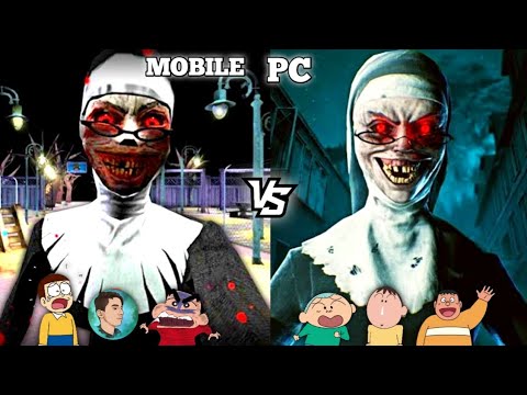 Evil Nun Mobile vs Evil Nun Pc - who is best | Nobita And Shinchan Friends Gameplay