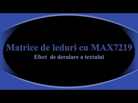 Matrice cu leduri cu MAX7219 si derulare a textului