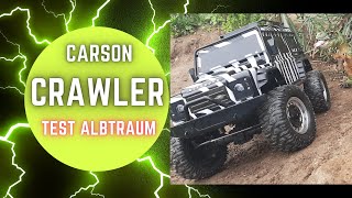 Carson RC Land Rover Defender Crawler 1:8 Der Test Albtraum im Jurassic Park mit Feuer und Rauch
