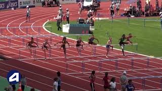 Bondoufle 2018 : Finale 100 m haies Juniors (Sacha Alessandrini en 13''44) Bondoufle 2018 : Finale 100 m haies Juniors (Sacha Alessandrini en 13''44)