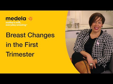 Breast changes in the first trimester - YouTube