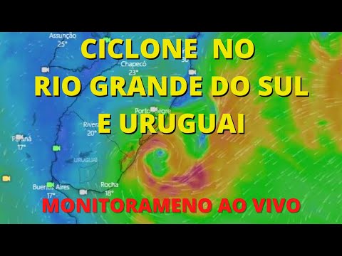 URGENTE: CICLONE ATINGE O RIO GRANDE DO SUL E URUGUAI - MONITORAMENTO