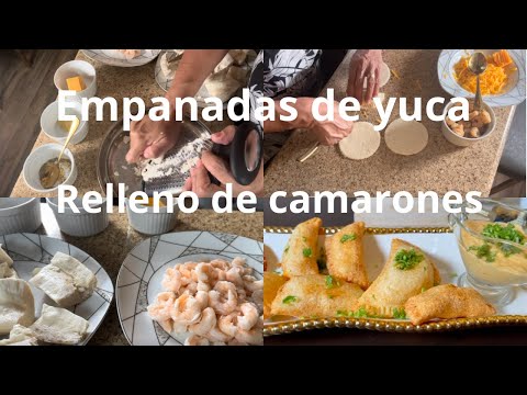 Cómo preparar empanadas de yuca camarones y Queso/