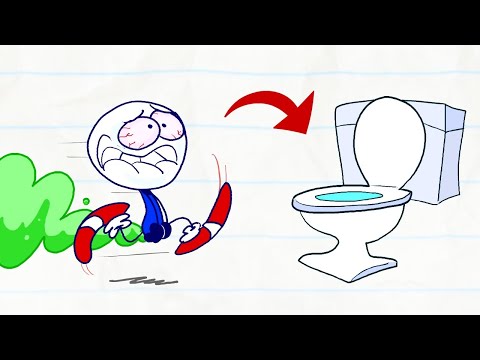 No Restroom For The Wicked | Pencilmation Cartoons!