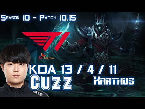 T1 Cuzz KARTHUS vs EKKO Jungle - Patch 10.15 KR Ranked