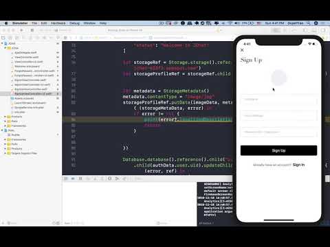 Swift 5 & Firebase 5 - Upload Profile Image to Firebase - Ep 18 Build Tinder + Chat