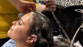 ASMR Long Hair Shampoo & Blow Dry for $4 | Deep Relaxation in a Simple